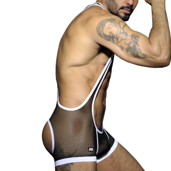 Body Mesh Fetish Noir - Blanc AD Fetish