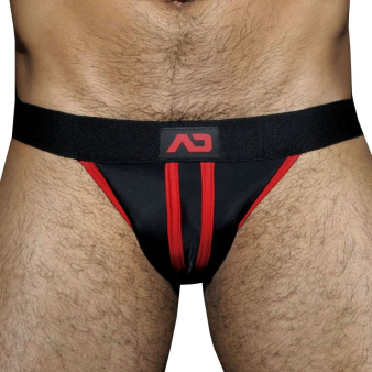 Jock Strap Stripe Fetish Noir - Rouge AD Fetish