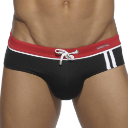 Slip de Bain Sport Detail Binding Noir Addicted