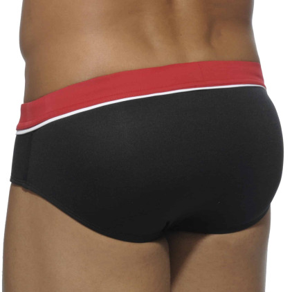 Addicted Sport Detail Binding Swim Brief - Black