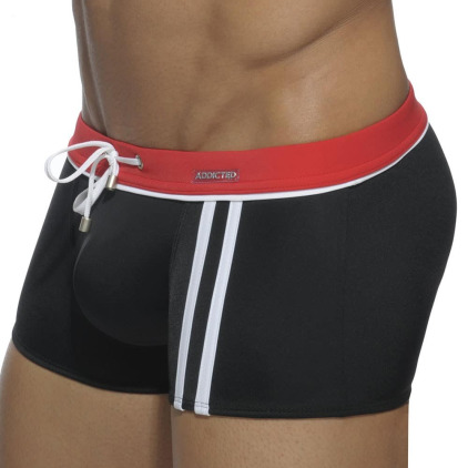Boxer de Bain Sport Detail Binding Noir Addicted