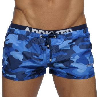 Short de Bain Double Waistband Camouflage Marine Addicted