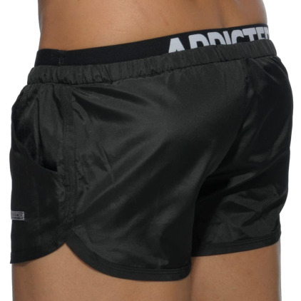 Short de Bain Double Waistband Noir Addicted