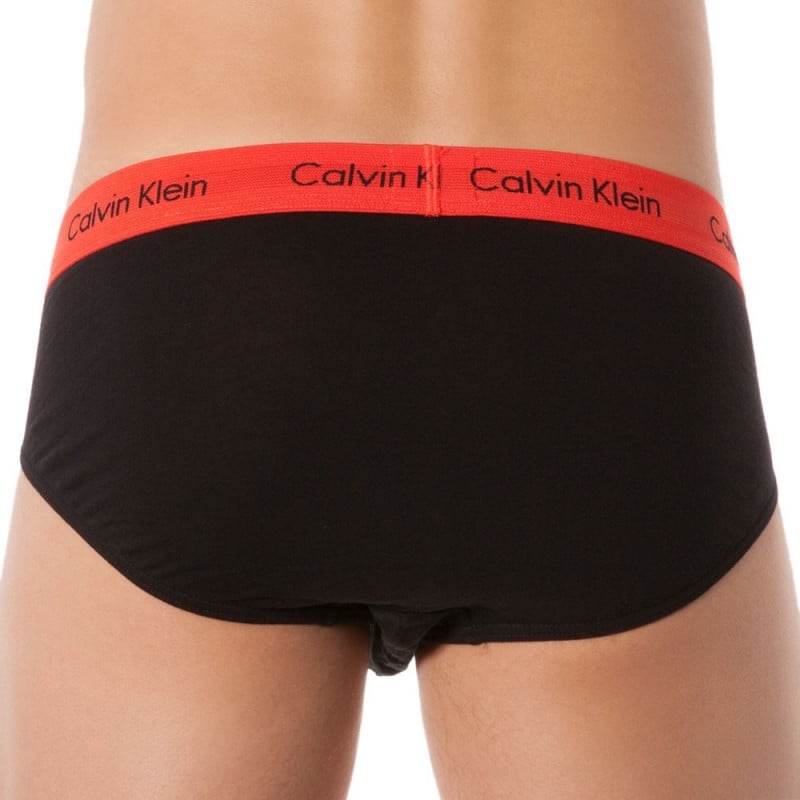 Buy Calvin Klein Men's Microfiber Stretch Multipack Briefs, Black,  Shoreline, Red Heat, L at