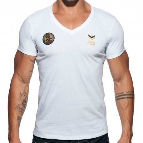 Addicted T-Shirt Military Blanc