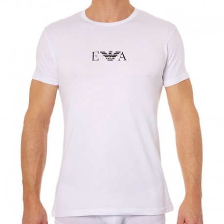 Emporio Armani Lot de 2 T-Shirts Cotton Stretch Blancs