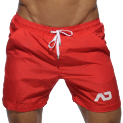 Short de Bain Long Basic Rouge Addicted
