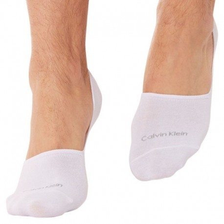Calvin Klein 2-Pack Luca Invisible Socks - White