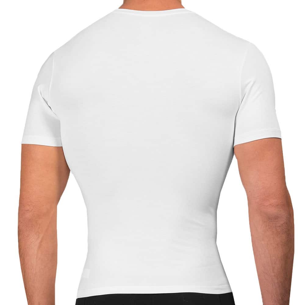 Rounderbum Cotton Compression T-Shirt - White | INDERWEAR