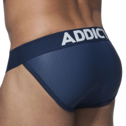 Lot de 3 Slips Tanga Mesh Push Up Blanc - Marine - Noir Addicted