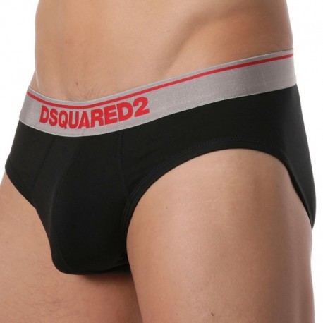 DSQUARED2 2-Pack Micromodal Briefs - Black