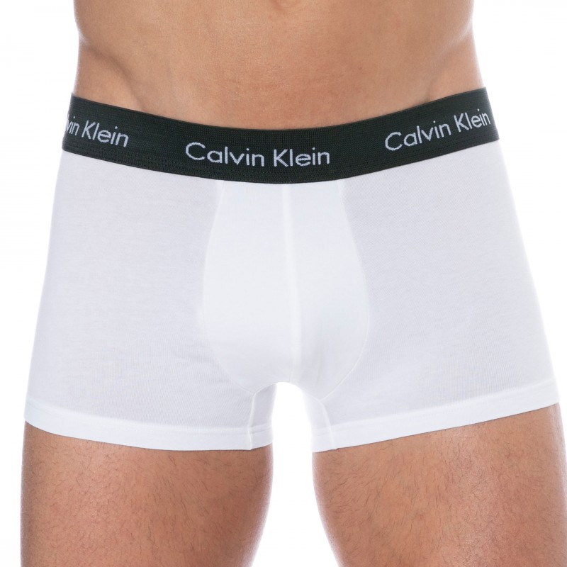 Calvin Klein 3-Pack Cotton Stretch Boxer Briefs - White - Color Waistband |  INDERWEAR