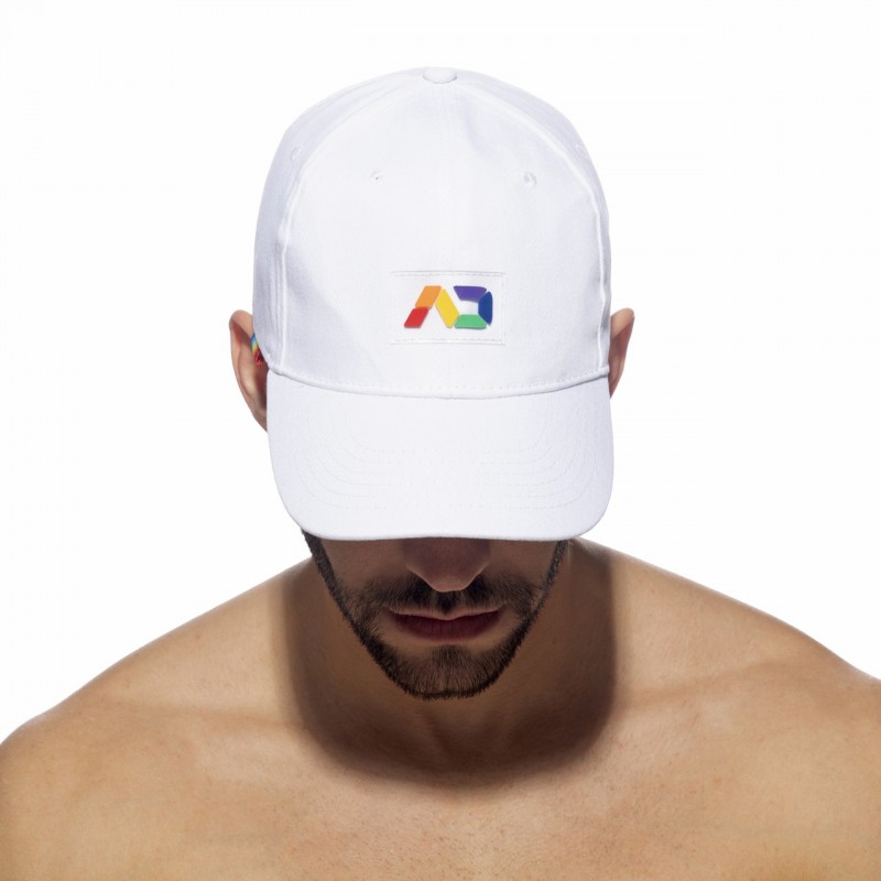 Addicted AD Rainbow Cap - White
