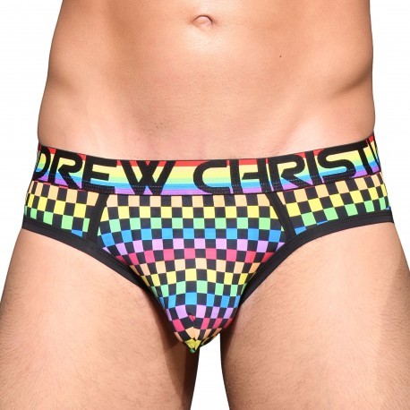 Andrew Christian Slip Pride Checker Almost Naked Motif Pride