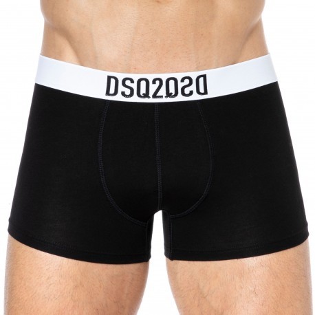 DSQUARED2 Boxer Coton 349 Reverse Logo Noir
