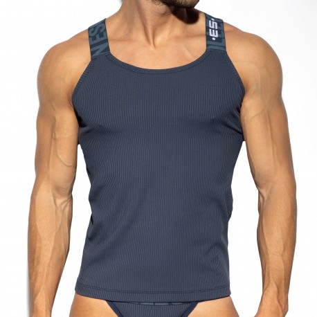Adult Tank Top Charcoal44; Large Trevco Dean-Trench