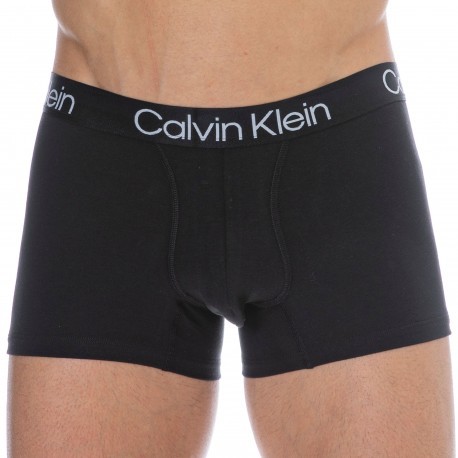 Calvin Klein Ck One Cotton Boxer Briefs - Black - Light Blue | INDERWEAR