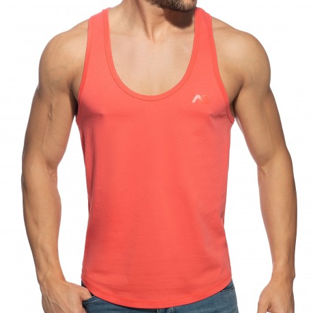 Space Ibiza Fusion Logo Men's Tank Muscle Top NAVY Orange 