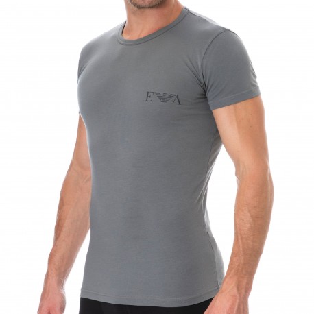 Homme Vêtements T-shirts T-shirts à manches courtes T-shirt En Jersey Mercerisé Avec Inscription Logo Coton Emporio Armani pour homme en coloris Noir 