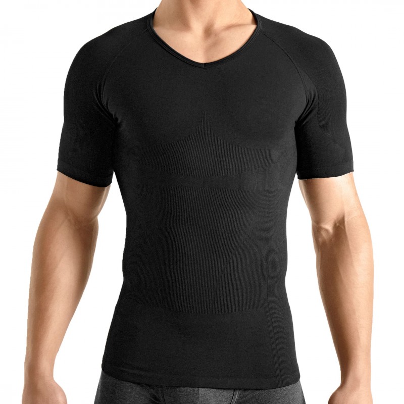 Rounderbum Seamless Compression T-Shirt - Black | INDERWEAR