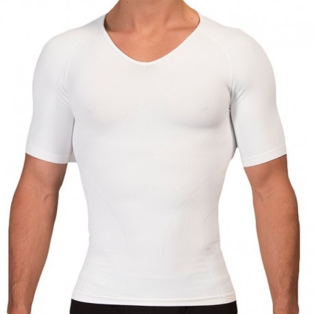 Rounderbum T-Shirt Seamless Compression Blanc